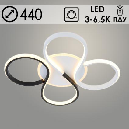 Люстра K38520 WH+BK белый/черный LED 84W+22W 3000K-6500K ПДУ диммер d440, 24